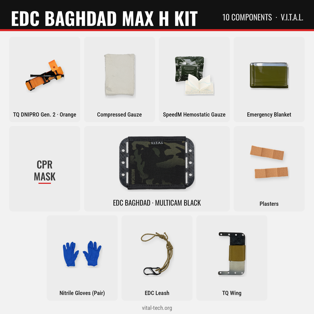 EDC Baghdad MAX H Kit – Multicam Black