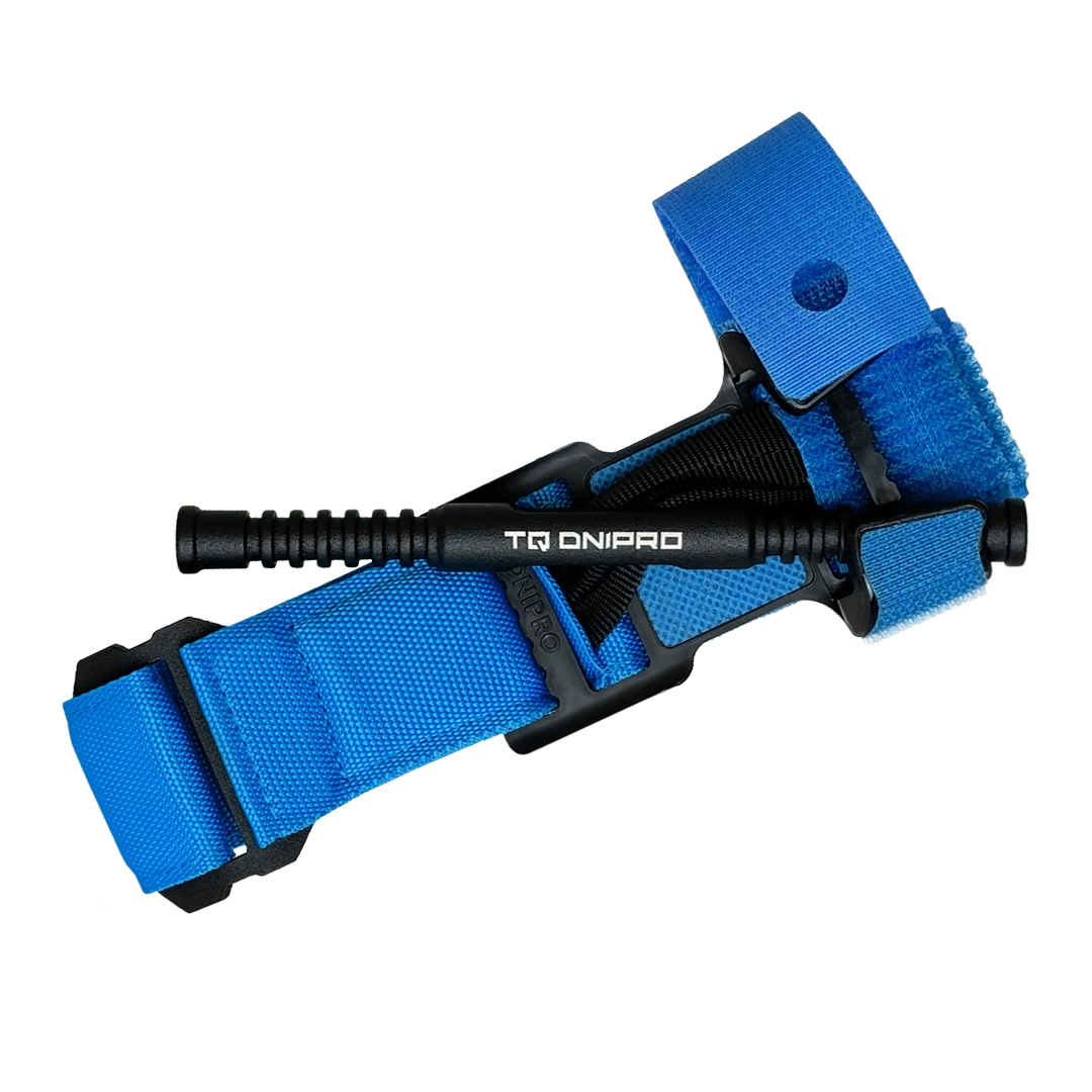TQ DNIPRO Gen. 2 hemostatic tourniquet in blue