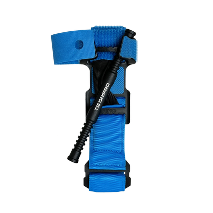 TQ DNIPRO Gen. 2 hemostatic tourniquet in blue, detail view