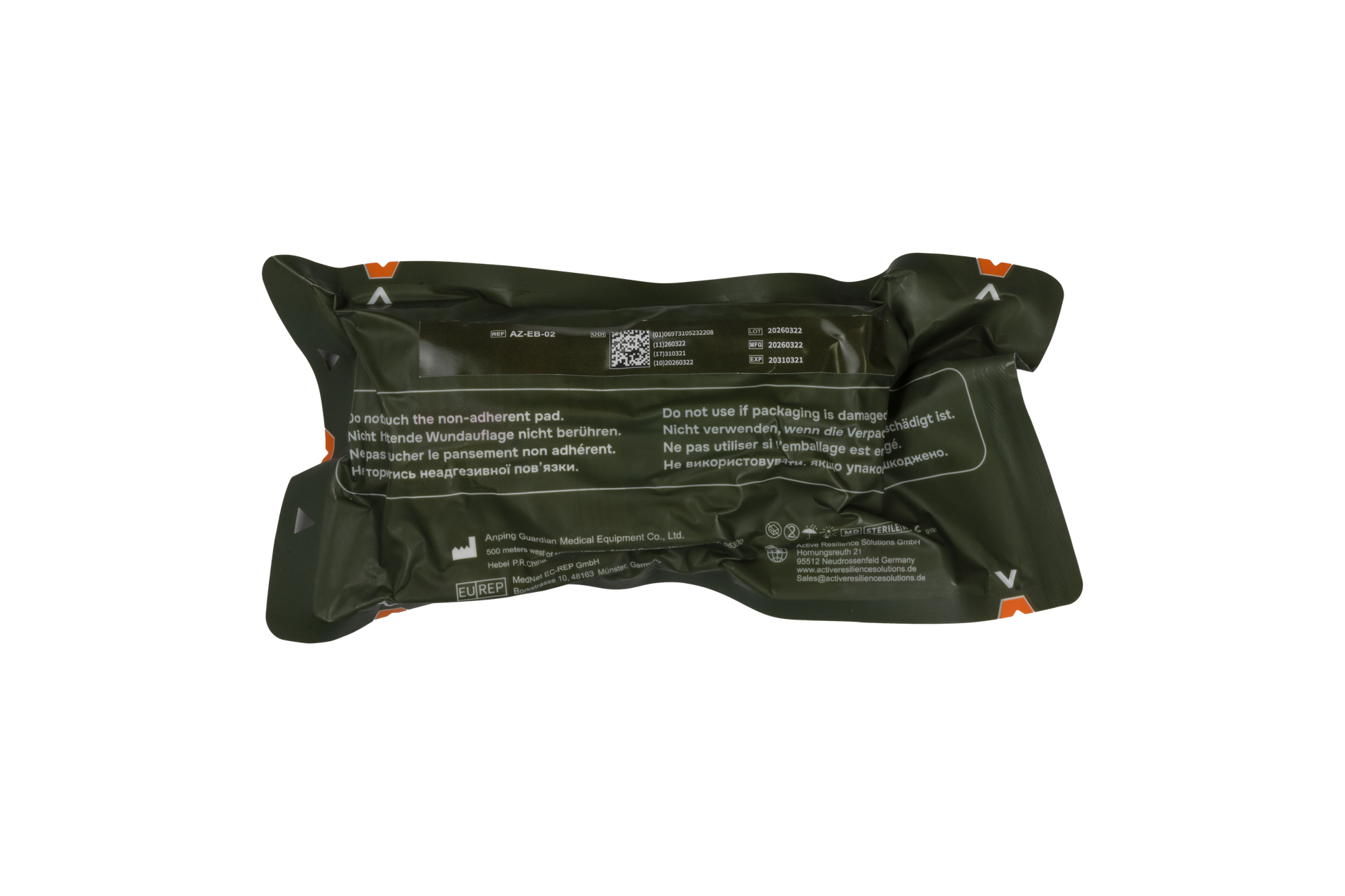 GME Emergency Bandage 6 Inch Back