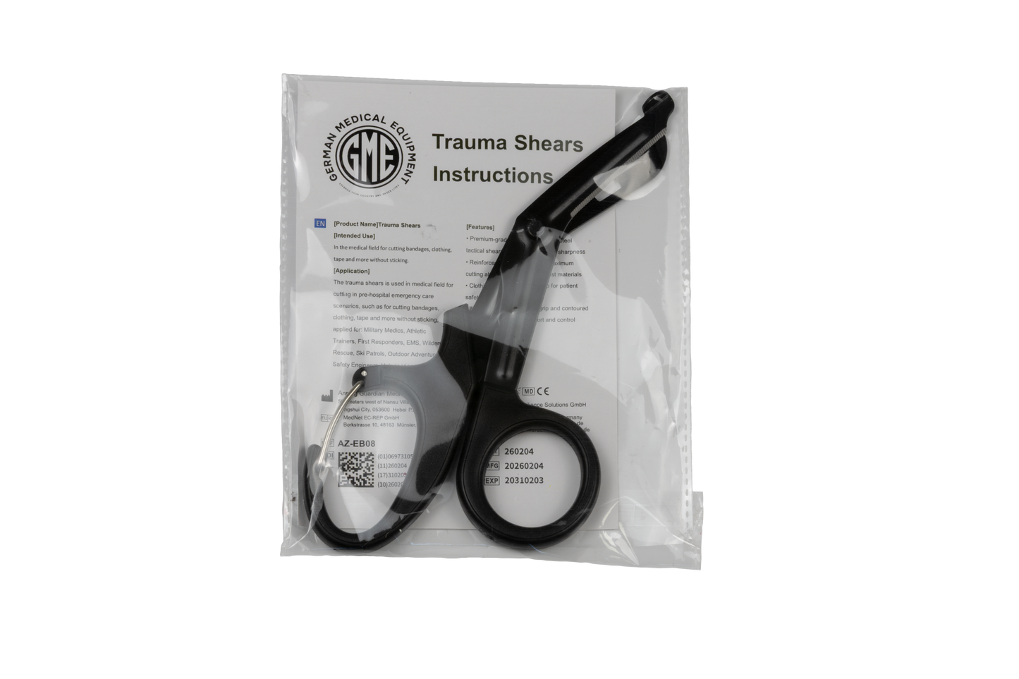 GME trauma shears for emergency and tactical use, alternative view