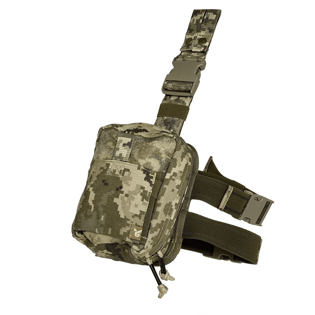 DNIPRO PM21 multicam IFAK pouch with MOLLE platform, detail view