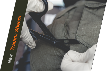 GME trauma shears for emergency and tactical use, detail view