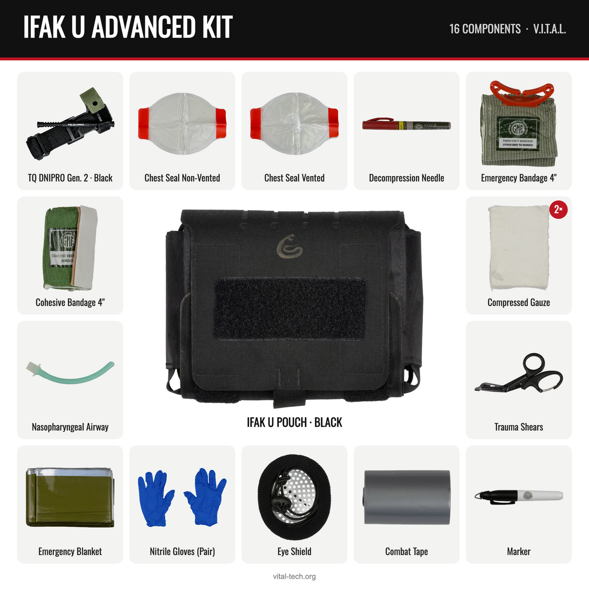 IFAK U ADVANCED KIT – Black / TQ Black