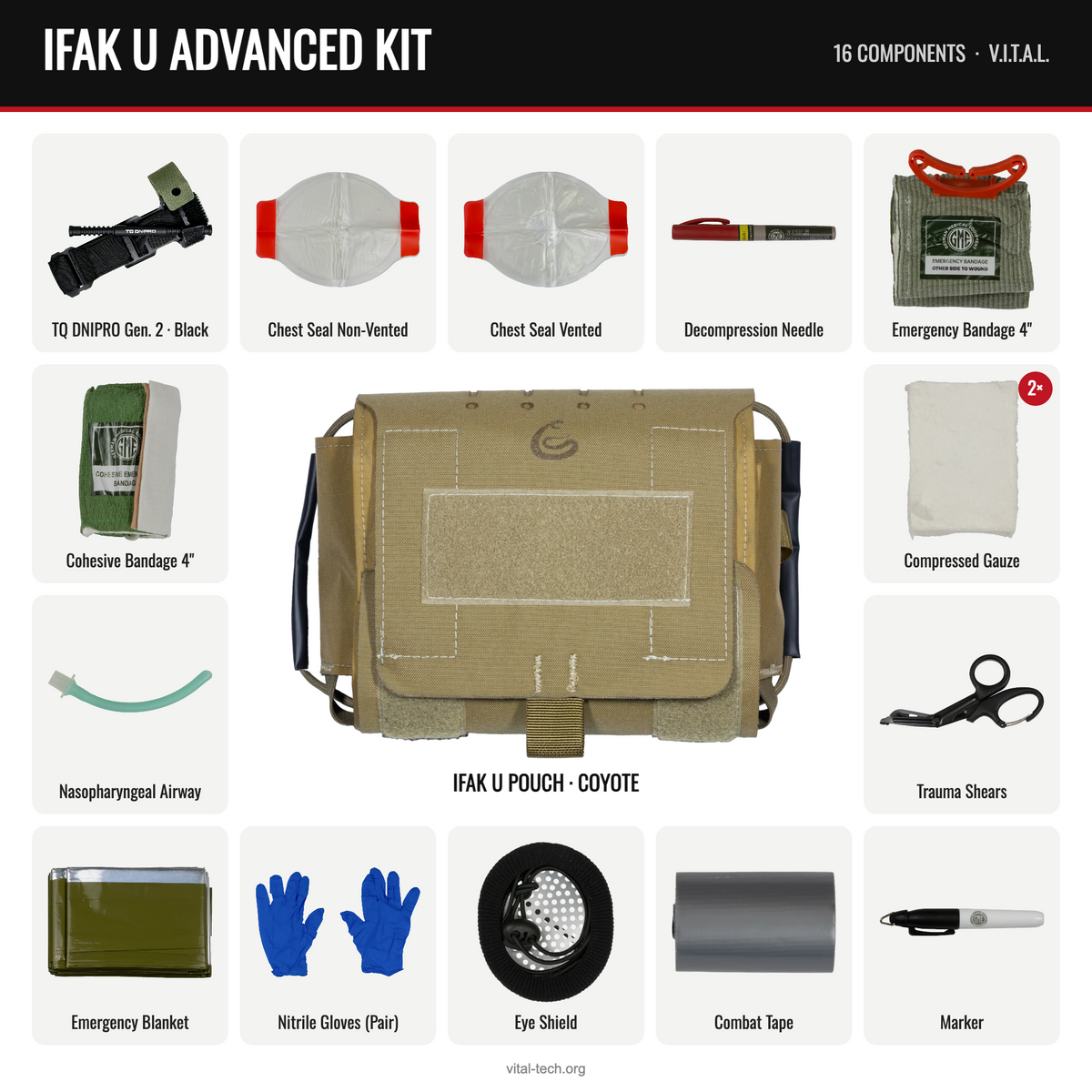 IFAK U ADVANCED KIT – Coyote / TQ Black