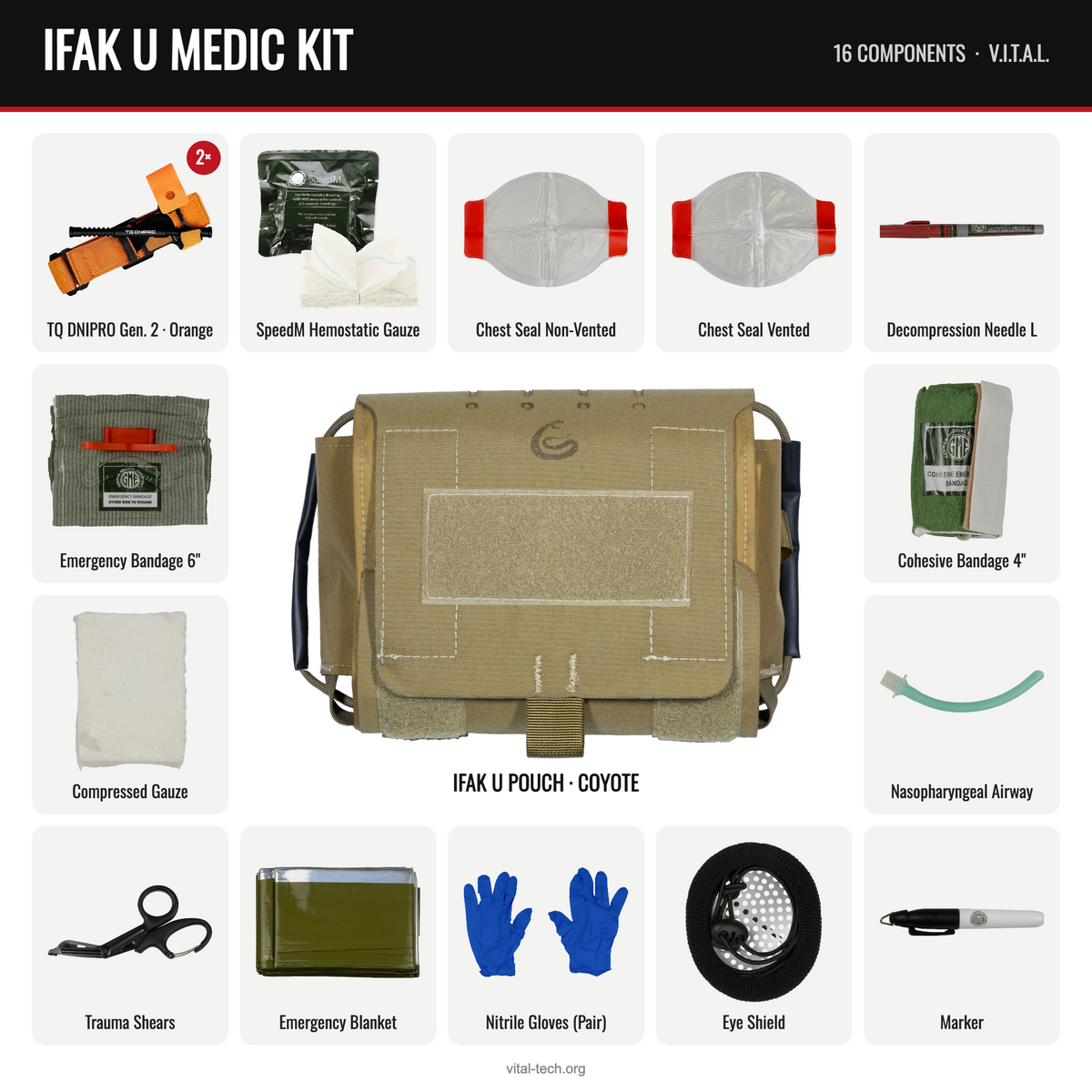 IFAK U MEDIC KIT – Coyote / TQ Orange